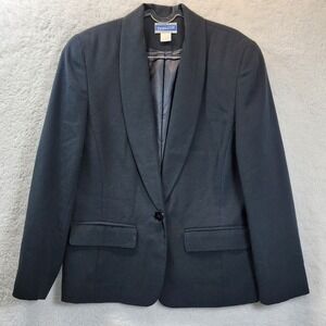 90s Pendleton Classic Vintage Blazer Jacket Women 10 Tailored USA‎ Office Black